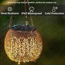 LeiDrail Hanging Solar Lanterns 2 Pack Solar Lanterns Outdoor Waterproof Garden Metal Decorative Light Patio Decor for Outside Yard Tree Tabletop Landscape by CozyNest Decor