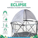 Baby Delight Go with Me Eclipse Deluxe Portable Playard | Playpen | Sun Canopy | Indoor and Outdoor | Ultra Padded Nylon Floor | Elephant Grey by TinyTreasures Baby Boutique