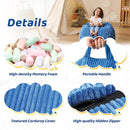 Bean Bag Chairs Teardrop Bean Bag Chair Beanbag Chair with Memory Foam Filled Machine Washable Cover for Living Room, Bedroom (Small,Blue) by TinyTreasures Baby Boutique