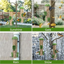 LONA Bird Feeders for Outdoors 2 Pack, Tube Feeder Weatherproof with Multiple Hanging Methods, Wild Bird Feeding Silo for Outside, 3 Port by CozyNest Decor