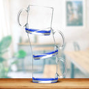 Libbey Clear Glass Coffee Mugs 13 oz. Set of 10, Bulk Pack - Perfect for Coffee, Tea, Espresso, Hot Cocoa, Other Beverages - Blue Bottom by TinyTreasures Baby Boutique