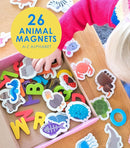 Curious Columbus Toddler Magnets – Animal Fridge Magnets for Kids | 52 Refrigerator Magnets with 26 Animals + 26 ABC Magnetic Letters | Foam Alphabet Learning Set for Toddlers by TinyTreasures Baby Boutique