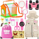 TOY Life Kids Explorer Kit with Bug Catcher for Kids, Bug Catching Kit with Bug Toys, Kid Safari Vest & Hat, Compass, Binoculars, Magnifying Glass, Educational Outdoor Toys Kid Adventure Kit by TinyTreasures Baby Boutique