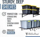 StoreYourBoard 2-Pack Heavy Duty Wall Shelves – Wall-Mounted Garage Storage Shelving and Organization for Sheds, Closets, or Utility Rooms – Holds 200 lbs, 2ft x 4ft, Black by GreenHaven Gardens