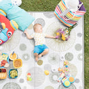 Foldable Baby Play Mat, PIGLOG 0.6 inch Waterproof Playmats for Babies and Toddlers Kids, Safe Foam Playmat for Tummy Time, 50“x50” Playpen Mat, Reversible Portable Baby Floor Mat for Infant, Circle by TinyTreasures Baby Boutique