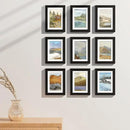 Vittanly 5x7 Picture Frames Set of 9, Shatter Resistant Plexiglass, Display 4x6 Pictures with Mat or 5x7 without Mat, Photo Frames for Wall or Tabletop, Engineered Wood, Black by CozyNest Decor