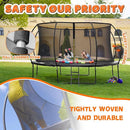 Trampoline 8FT 10FT 12FT 14FT 16FT, Recreational Trampolines with Enclosure Net and Ladder, Outdoor Anti-Rust Trampolines for Kids and Adults, ASTM Approved by TinyTreasures Baby Boutique