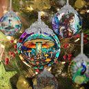 Stained Glass Suncatcher, Jocidea Mushroom Ornament, Christmas Ornaments, Holidays Ornaments, Christmas Tree Decor, Mushroom Decor for Home, Mushroom Gifts by GreenHaven Gardens