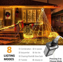 Toodour Christmas Decorations Outdoor Star Lights, 317 LED 10ft X 9 Waterfall Tree Lights with 12" Topper Star, 8 Lighting Modes Outside Christmas Lights for Yard Garden Holiday Decor (Warm White) by GreenHaven Gardens