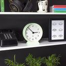 NEWGATE® M Mantel Echo Desk Clock | Modern Round Design | Neo Mint Green | Easy to Read Numbers | Contemporary Style for Desk, Table, Shelf or Bedside by CozyNest Decor