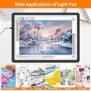 Elice Magnetic A4 Light Board with Bag for Diamond Painting, Tracing LED Light Box with Side Buttons, Super Bright Diamond Art Light Pad, Light Table for Drawing, Sketching, Weeding Vinyl - Black by TinyTreasures Baby Boutique