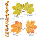 DearHouse 2 Pack Fall Garland Maple Leaf, 5.9Ft/Piece Hanging Vine Garland Artificial Autumn Foliage Garland Thanksgiving Decor for Home Wedding Fireplace Party Christmas (Green) by CozyNest Decor