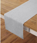 Solino Home Linen Soft Grey Table Runner 120 Inches Long - 100% Pure Linen 14 x 120 Inch Table Runner for Fall, Autumn, Thanksgiving - Fete by CozyNest Decor