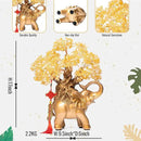 Citrine Crystal Money Tree on Gold Elephant Statue, 17”Large Gemstone Bonsai Tree of Life Home Décor Gifts for Wealth Positive Energy, Feng Shui Décor by GreenHaven Gardens