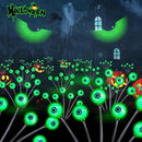TONULAX Halloween Decorations Outdoor, 2 Pack Upgraded Solar Scary Eyeball Lights with Dual Lighting Modes, Swaying Firefly Lights, Solar Pathway Light for Yard, Garden,Yard Decor, Party (Green) by GreenHaven Gardens