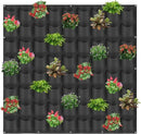 72 Pockets Hanging Planter Bags, Hanging Vertical Wall Mounted Plant Planting Grow Bags, Herb Garden Planter Outdoor Indoor Growing Bag, Gardening Vertical Greening Flower Container(1m×1m, Black) by CozyNest Decor