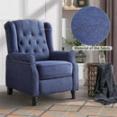 CANMOV Push Back Recliner Chair,Accent Chair, Mid Century Wingback Recliner, Fabric Push Back Recliner Chair Single Armchair Sofa with Rivet Decoration, Button-Tufted Back for Living Room,Dark Blue by CozyNest Decor