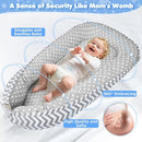 KISS GOLD Baby Lounger - Breathable Soft Cotton Cover Baby Lounger Nest, Babies Essentials Gifts, Portable Lounger for Baby Tummy Time Floor Playing Seated Support for Home and Travel by TinyTreasures Baby Boutique