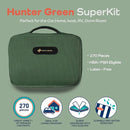 KeepGoing Large Home First Aid Kit for Kids – 270 Pc. for Car, Home, Dorm, & Boat with Latex-Free Bandages – 10 x 7 x 3.5 in. Travel First Aid Kit (Hunter Green) by TinyTreasures Baby Boutique