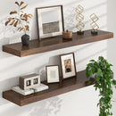 Floating Shelves for Wall, USA-Sourced Walnut Wood 36 Inch Long Wall Shelves Set of 2, Natural Wooden Wall Mounted Picture Ledge Shelf, Nursery Book Storage Shelf Kids Bookshelf, Display Shelf by TinyTreasures Baby Boutique
