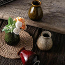 JOJUNO Glazed Rustic Bud Vase Set of 4 - Small Ceramic Mini Pottery Vases in White, Yellow, Green, Red - Ideal for Fresh & Dried Flowers - Modern Farmhouse Décor for Living Room, Shelves, Dining Table by GreenHaven Gardens