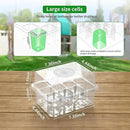 120 Cells Reusable Seed Starter Tray, 10 Pack Seedling Starter Kit for Greenhouse Propagator Station Planting Growing (Clear) by GreenHaven Gardens