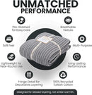 Gold Case Throw Blanket for Bed – 100% Recycled Turkish Cotton Bed Blanket – Decorative Throw Cotton Blankets for Living Room & Bedroom – Woven Twin Blankets - 71x90 - Black by CozyNest Decor