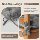 OVOV Chair Cushions for Dining Chairs Set of 6 Tufted Indoor Chair Pads with Ties Soft Square Seat Cushions for Kitchen Chairs 15.5"x15.5",Grey by CozyNest Decor