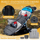 Orzbow Universal Stroller Bunting Bag with Extra Footmuff for Toddler, Kids, Warm Waterproof Stroller Blanket, Winter Cover, Baby Bunting Bag - Protect Babies from Cold Winds, Dark Grey by TinyTreasures Baby Boutique