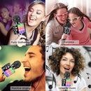 BlueFire 4 in 1 Karaoke Wireless Microphone with LED Lights, Portable Microphone for Kids, Great Gifts Toys for Kids, Girls, Boys and Adults (Black) by TinyTreasures Baby Boutique