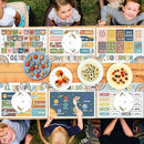 Spanish Educational Preschool Placemats Set of 6 Boho Plastic Table Mats Toddler Children Montessori Place Mats for Kids Washable Vinyl Holiday Table Decoration for Indoor Outdoor Party Kitchen Dining by CozyNest Decor