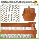 Garden Harvest Basket Mesh Storage with Handle Versatile Gardening Fruits Vegetables Gathering Basket Garden Supply Gardener Gift Spring for Washing Holding(Brown,13.4in) by GreenHaven Gardens