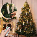 DRomance Christmas Tree Flameless Taper Candle Lights Battery Operated with 10-Key Remote and Timer, 30 Pack Plastic 3D Wick Flickering LED Taper Candles Multi-Using Home Garden Holiday Decor 3.4" by GreenHaven Gardens
