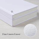 Photo Album 5x7 with Writing Space Linen Cover 5x7 Photo Album Book Holds 20 Photos Ideal for Wedding Theme-Album and Baby Photo Albums (White,20 Pockets) by TinyTreasures Baby Boutique