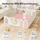 ACOMOPACK Baby Play Mat for Floor 1.3" Thick Memory Foam 50x50 Soft Velvet Playpen Mat for Kids,Infants,Toddlers,Tummy Time Crawling Mats with Non-Slip Bottom,Yoga,Tatami,Nursery Rug（Pink） by TinyTreasures Baby Boutique