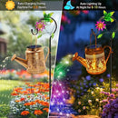 2 Pack Solar Lanterns Outdoor Waterproof,Hummingbird Watering Can Garden Decor,Hanging Solar Path Lights Yard Art,Outside Patio Decorations Gardening Birthday Gifts for Mom Grandma Women (with Hook) by GreenHaven Gardens