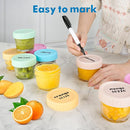 WILLDAN Glass Baby Food Storage Jars w/Lids (4 oz, 24 Pack Set) Snack, Puree, Reusable Small Containers, Breast Milk, Fridge or Freezer, Microwave & Dishwasher Safe, Essential Must Have for Infants by TinyTreasures Baby Boutique