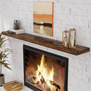 72 Inch Floating Shelves, 72 x 9 Rustic Wooden Fireplace Mantel, 9 Inch Floating Shelf for Wall, Farmhouse Wall Shelves for Home Storage & Display, Rustic Brown Color, Set of 1 by CozyNest Decor