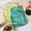 Tiny Twinkle Mess Proof Apron Bibs - 2 Pack Waterproof & Lightweight Baby Bibs for Led Weaning | 100% Recycled Polyester, Easy Clean & Machine Washable (Rainforest, Small 6-24 Months) by TinyTreasures Baby Boutique