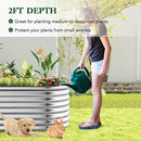 Giantex 5x3x2ft Raised Garden Bed, Large Metal Elevated Oval Planter Bed, 193 Gallon Capacity, Outdoor Planting Garden Box for Vegetable Flower Herb Grow (Silver) by GreenHaven Gardens