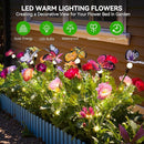 Solar Flowers Lights Outdoor Waterproof, 3 Pack 2 in 1 Solar Butterfly Bouquet for Garden Decor, LED Warm Lighting Garden Lights Outdoor for Pathway Yard Patio Decoration by GreenHaven Gardens