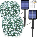 Ollny Solar Outdoor Lights, 2 Pack Total 132FT 400LED Solar Fairy Lights, IP67 Waterproof 8 Modes String Lights for Tree Yard Garden Patio Party, Cool White by GreenHaven Gardens
