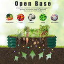 2 Pack 6x3x1FT Galvanized Raised Garden Bed Kit Oval Metal Ground Planter Box Outdoor Bottomless Planter Raised Beds for Vegetables Flowers Herbs Fruits, Green by CozyNest Decor