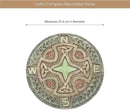 Bits and Pieces - 10” (25.5 cm) Glow-in-The-Dark Celtic Compass Decorative Stone - Yard Decoration – Beautiful Lawn/Garden Stone by GreenHaven Gardens