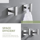 Angle Simple Bath Towel Hook 2 Pack, Stainless Steel Square Robe Coat Holder for Wall, Bathroom Kitchen Garage Wall Hook for Hanging Tools, Polished Chrome by CozyNest Decor