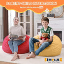 2FT Bean Bag Chair, Comfy Bean Bag Chairs with Memory Foam Filled, Fluffy Beanbag Sofa with Dutch Velvet Cover, Teardrop BeanBag Chairs for Living Room, Playroom - Mustard by TinyTreasures Baby Boutique