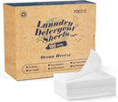 Poesie Laundry Detergent Sheet Ocean Breeze Scent 160 Loads Portable Non-Plastic Drawer Box Travel-Friendly Liquidless Portable No Mess Laundry Soap Strips for Home Dorm RV Outdoor Trip by CozyNest Decor