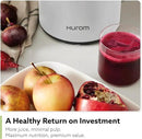 Hurom H400 Cold Press Juicer Machine, Award Winning Masticating Slow Juicer, Easy to Clean, Strainer & Hands Free with Self Feeding, Wide Mouth Hopper, Easy Assembly (White) by CozyNest Decor