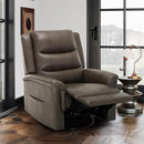 COLAMY Oversized Leather Recliner Chair, 360°Swivel Rocking Manual Recliner with Thick Cushioned Padding Backrest and Wide Seat - Lightbrown by CozyNest Decor