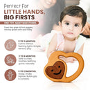 Baby Essentials – Wooden Teething Toy for 3–6 Months | Natural Baby Rattle | Safe Toys for Newborns by TinyTreasures Baby Boutique